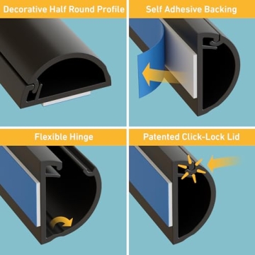 D-Line Half Round Cord Hider - Elegant Cable Management