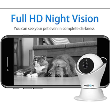 HD 1080p Pet Camera with 360° View and Night Vision