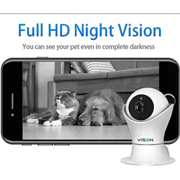 HD 1080p Pet Camera with 360° View and Night Vision