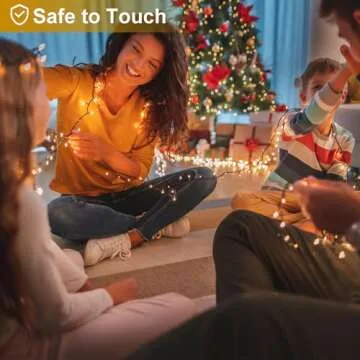 2 Pack String Lights Battery Operated, Total 46ft 140 LED Christmas Lights with Timer 8 Modes Twinkle Fairy String Lights for Indoor Outdoor Wedding Garland Xmas Tree Decoration (Warm White)