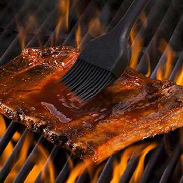 Rubber Spatula Set Heat Resistant bpa Free, Not Fade and No Taste Silicone Cooking Utensils, Dishwasher Safe black Silicone Spatula Baking.