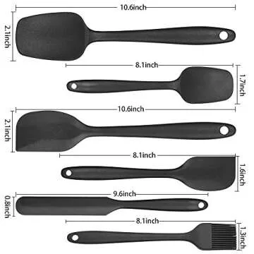 Heat Resistant BPA Free Silicone Spatula Set for Cooking