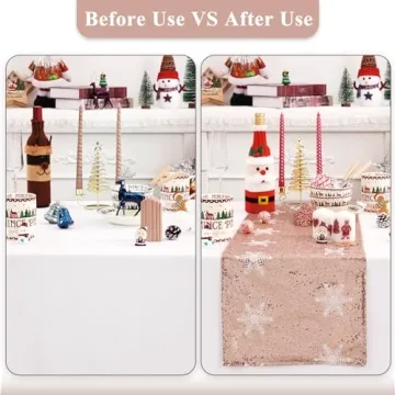 TRLYC Christmas Table Runner 12x72 Snowflake Design