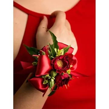 VATIN Double Face Hot Red Satin Ribbon - 1" x 25 Yards