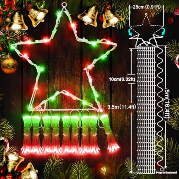 344 LED Waterfall Star Lights for Outdoor Christmas Décor