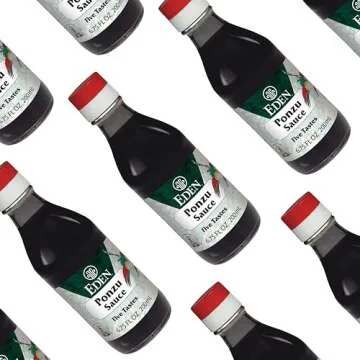 Eden Ponzu Sauce, Premium Traditional Five Flavor Umami Seasoning Made in Japan, Yuzu and Sudachi Juice, 6.75 fl oz Glass Bottle
