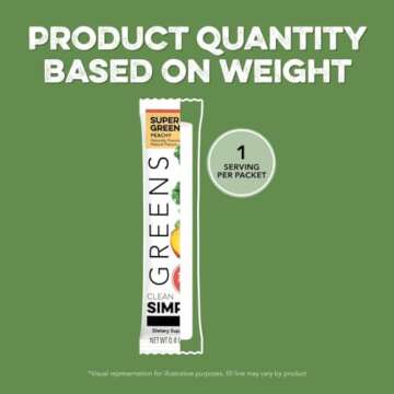 Clean Simple Eats Greens Variety 10 Pack, Greens Powder Mix, Packed with Superfoods Chlorella & Spirulina, Includes 5 Delicious Flavors: Peachy, Green Apple, Raspberry Lemonade, Sweet Lemon & Tropical
