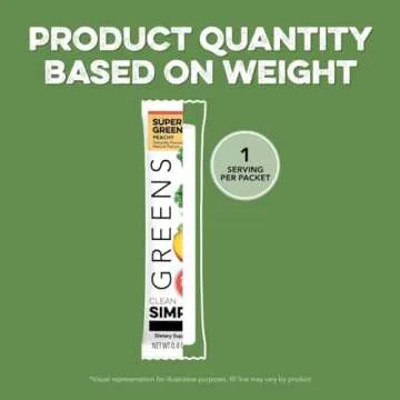 Clean Simple Eats Greens Variety 10 Pack, Greens Powder Mix, Packed with Superfoods Chlorella & Spirulina, Includes 5 Delicious Flavors: Peachy, Green Apple, Raspberry Lemonade, Sweet Lemon & Tropical