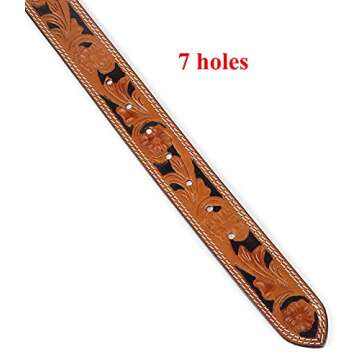 F&L CLASSIC mens Western full grain Leather belt Strap w/Snaps for Interchangeable Buckles, USA,