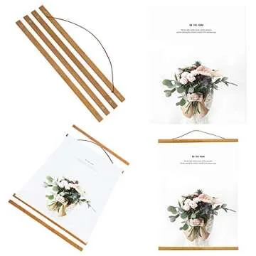 Miaowater Teak Wood Magnetic Poster Frame Set of 2