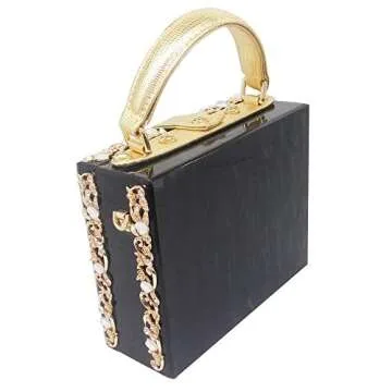 Elegant Boutique De FGG Acrylic Flower Shoulder Bags for Women