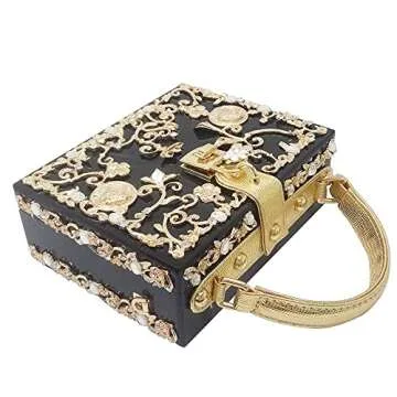 Elegant Boutique De FGG Acrylic Flower Shoulder Bags for Women