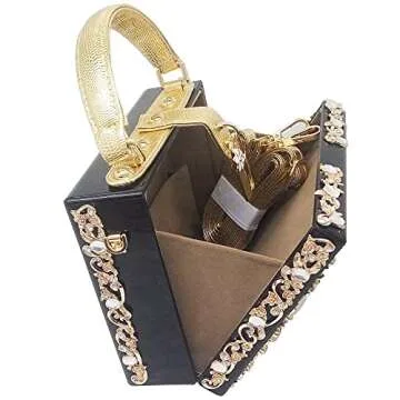 Elegant Boutique De FGG Acrylic Flower Shoulder Bags for Women