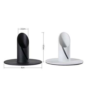 SUJUN Candle Holders Black for Taper Candle - Set of 2, Candlesticks for Living Room/Dinning Room Table Decoration Modern Art Classic Design