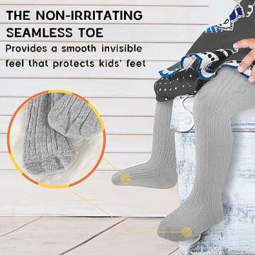 WEWINK PLUS Baby Girls Tights 3 Pack for 0-6 Months