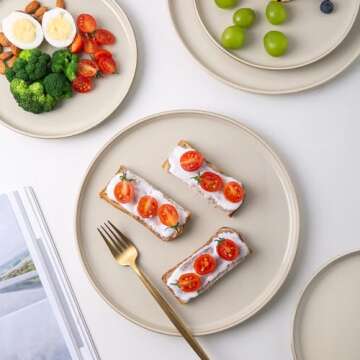 AmorArc Stoneware Dinnerware Set for 4 - Unique & Durable