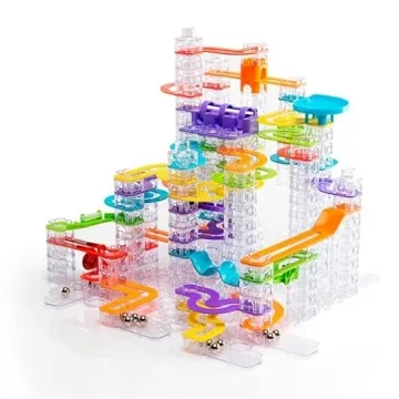 Fat Brain Toys Trestle Tracks Pro - 274-Piece Marble Run