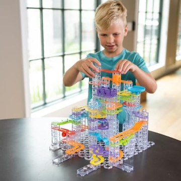 Fat Brain Toys Trestle Tracks Pro - 274-Piece Marble Run