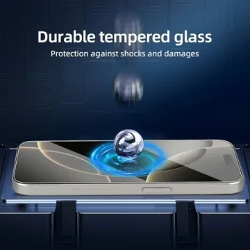 3 Pack Tempered Glass Screen Protectors for iPhone 16 Pro