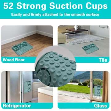 Dog Lick Mat, Dog Slow Feeder Bowl Mat, Dog Cat Licking Pad for Butter Yogurt Peanut Frozen Food, Dog Treats Feed Mat for Anxiety Relief, Dog Puzzle Enrichment Toys Silicone (Green, 11.9"x7.9")