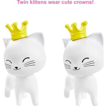 Barbie Extra Doll #4, Curvy, in Zippered Bomber Jacket with 2 Pet Kittens, Extra-Curly Blue Hair, Layered Outfit & Accessories Including Skateboard, Multiple Flexible Joints, For Kids 3 Years Old & Up