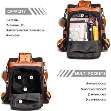 Lightweight Anti-Theft Women’s Backpack Purse