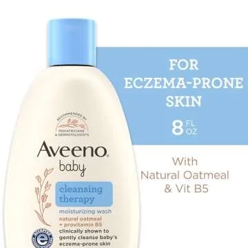 Aveeno Baby Cleansing Therapy Moisturizing Baby Body Wash with Natural Oatmeal & ProVitamin B5, Gent...