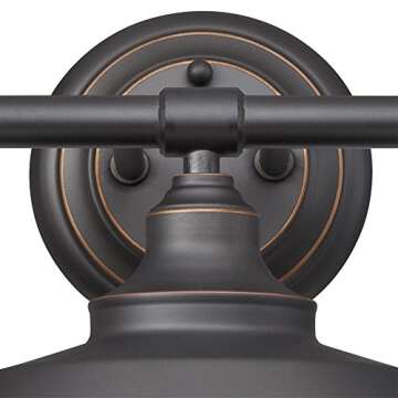 Westinghouse 6343400 Iron Hill Wall, 3-Light, Oil Rubbed Bronze with White Shades