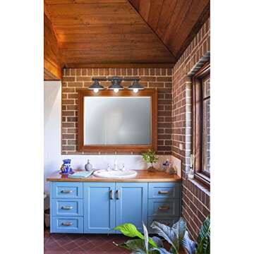 Westinghouse 6343400 Iron Hill Wall, 3-Light, Oil Rubbed Bronze with White Shades