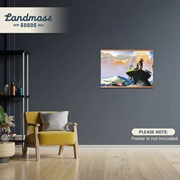 Landmass 24” Wide Magnetic Poster Hanger Frame - Stylish Display for All Art