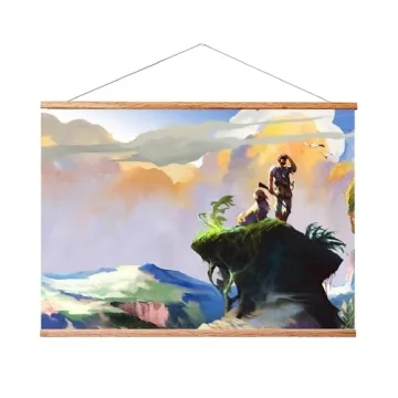 Landmass 24” Wide Magnetic Poster Hanger Frame - Stylish Display for All Art