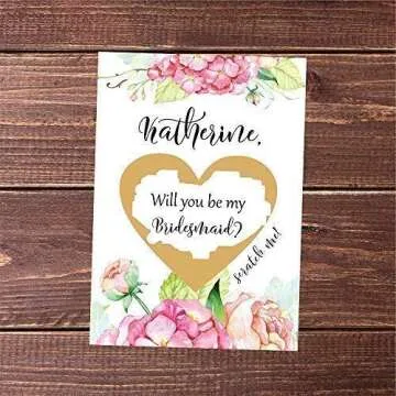 Bridesmaid scratch off card Personalized proposal Bridesmaid card