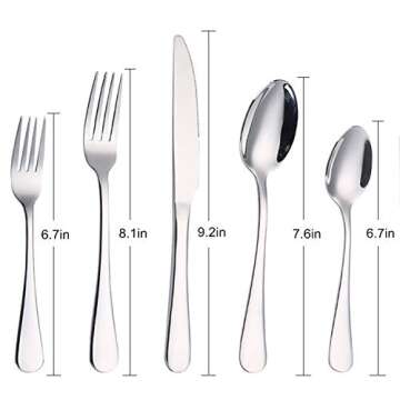 Silverware Set,SHARECOOK 20-Piece Stainless Steel Flatware Set,Kitchen Utensil Set Service for 4,Tab...