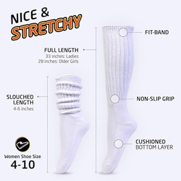 HOT FEET Cozy Scrunch Socks 2-Pack - Retro Chic & Comfortable