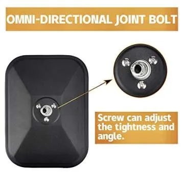 JUSTTOP Jeep Mirrors for Wrangler - Easy Install & Secure Fit