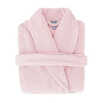 Plush Microfiber Fleece Robe | Super Soft & Warm | Lightweight | Full Length