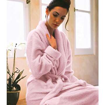 Plush Microfiber Fleece Robe | Super Soft & Warm | Full Length
