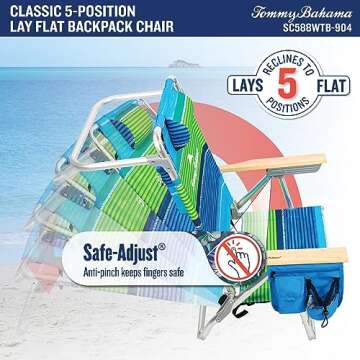 Tommy Bahama Beach Chairs with Cooler and Towel Bar