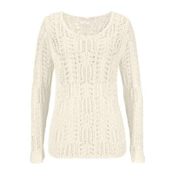 LASCANA Light Knit Sweater Long Sleeves Ideal for Beach
