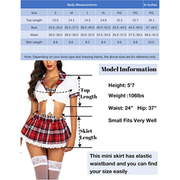 ADOME Sexy Lingerie Set Lace Tie Top & Skirt for Women