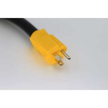 RV 30 Amp to 110V Power Adapter with Twist Lock Connector for 30A RV Camper Trailer,NEMA 5-15P to L5-30R Plug Adapter,30 to 15 Amp RV Plug Extention Power Cord,STW 10/3,12-inch