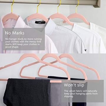 MIZGI Velvet Hangers - Space Saving & Stylish for All