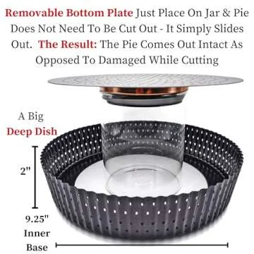 Jean Lemond: Why Holes: For The Crispiest Crusts. King Crispy's Deep Pie, Tart & Quiche Pan. A Non-Stick, Removable Bottom, Dishwasher Safe, Perforated Pie Pan Baking Plate Dish. (9 inch x 2 Deep)