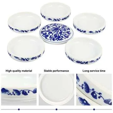 ARTIBETTER Ceramic Chinese Painting 5- Layer Porcelain Stackable Paint Palette Paint Mixing Trays Watercolor Paint Palette Container Dish for Gouache Small Jewelry Storage