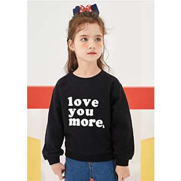 Little Hand Love You More Toddler Boys Valentine's Day Sweatshirt Pullover Long Sleeve Shirts 6 Year...