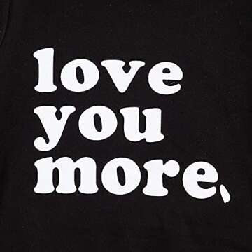 Little Hand Love You More Toddler Boys Valentine's Day Sweatshirt Pullover Long Sleeve Shirts 6 Years