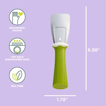 Chef'n Stalk Chop Cauliflower Prep Tool, Green, 7 ½ x 1 ¾-inches -