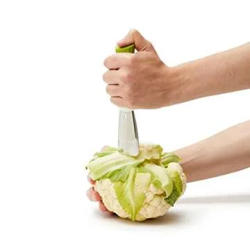 Chef'n Stalk Chop Cauliflower Prep Tool, Green, 7 ½ x 1 ¾-inches -