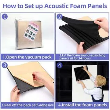 Acoustic Foam Panels for Sound Absorption and Decor