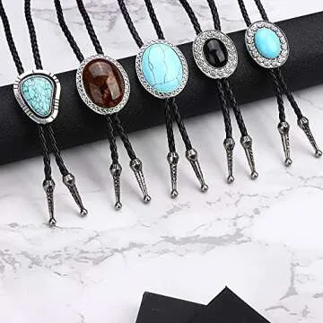 Stylish CASSIECA 4Pcs Handmade Bolo Ties for Everyone